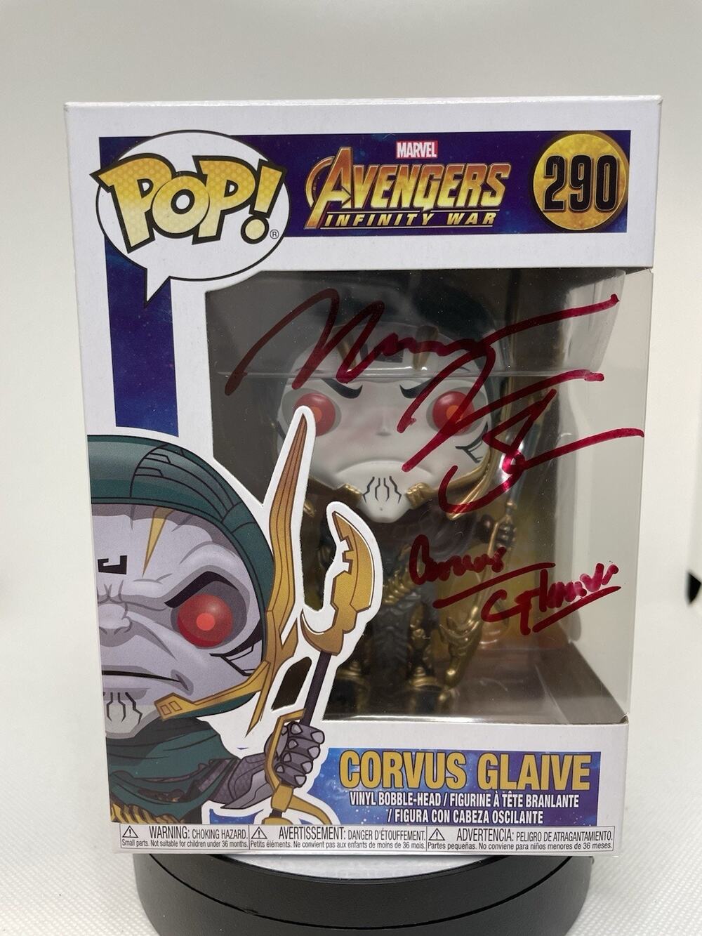 Funko Pop! Corvus Glaive #290 Avengers Signed By Michael James Shaw JSA